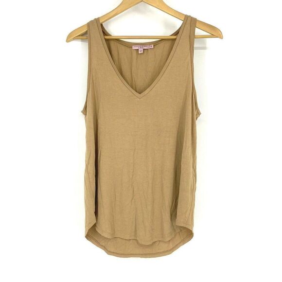 Calypso St Barth Tank Top Size Small Womens Brown Knit Sleeveless V Neck Stretch - Picture 1 of 6